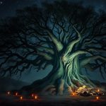 Pohon Keramat di Hari Malam