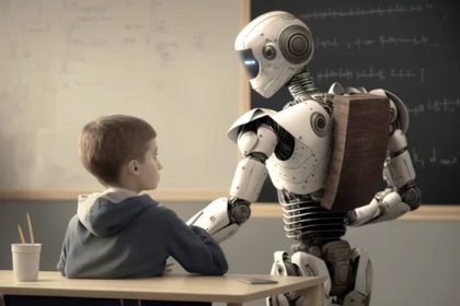 Manusia dan Cyborg (Adobe Stock)